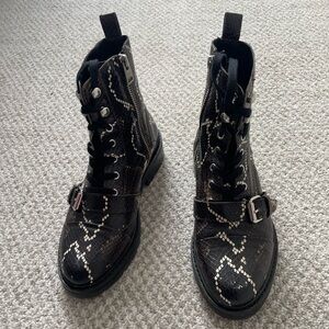 LIKE NEW! All Saints Faux Snakeskin Boots